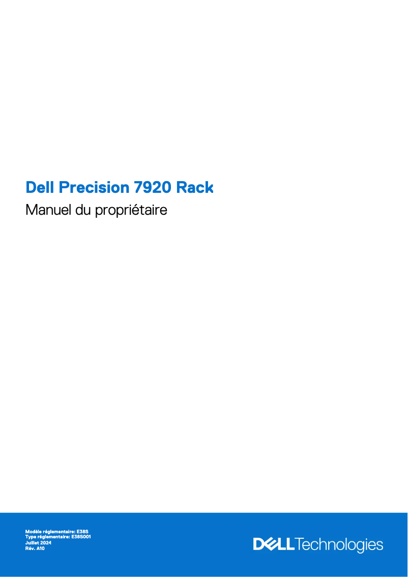 Page n°1 - Guide de démarrage rapide Dell Precision 7920 Rack