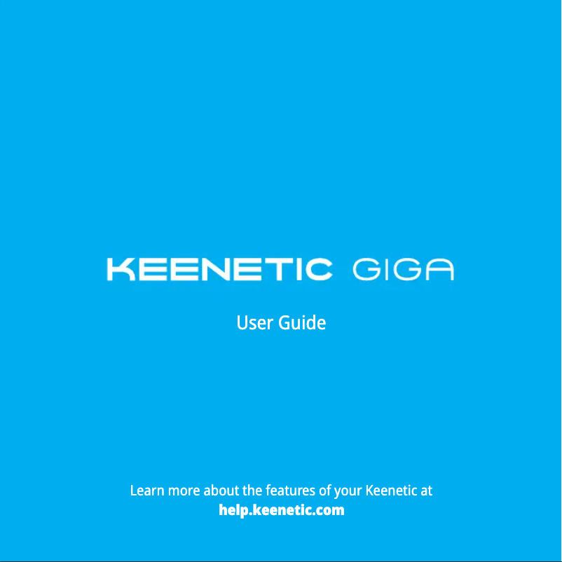 Page n°1 - Manuel utilisateur Keenetic Giga