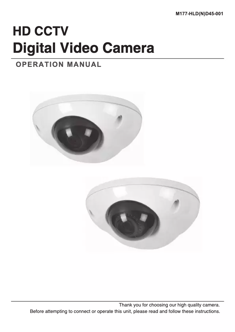 Image de la première page du manuel de l'appareil KPC-HLND45M