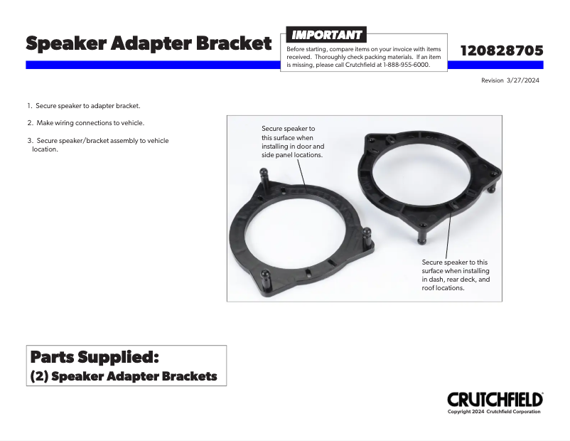 Page n°1 - Manuel utilisateur Metra 82-8705