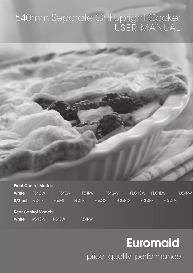 Page n°1 - Manuel utilisateur Euromaid R54EW