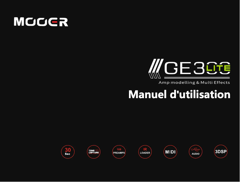 Page n°1 - Manuel utilisateur Mooer GE300 Lite