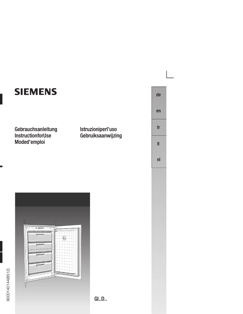 Page 1 de la notice Manuel utilisateur Siemens GI14DA40