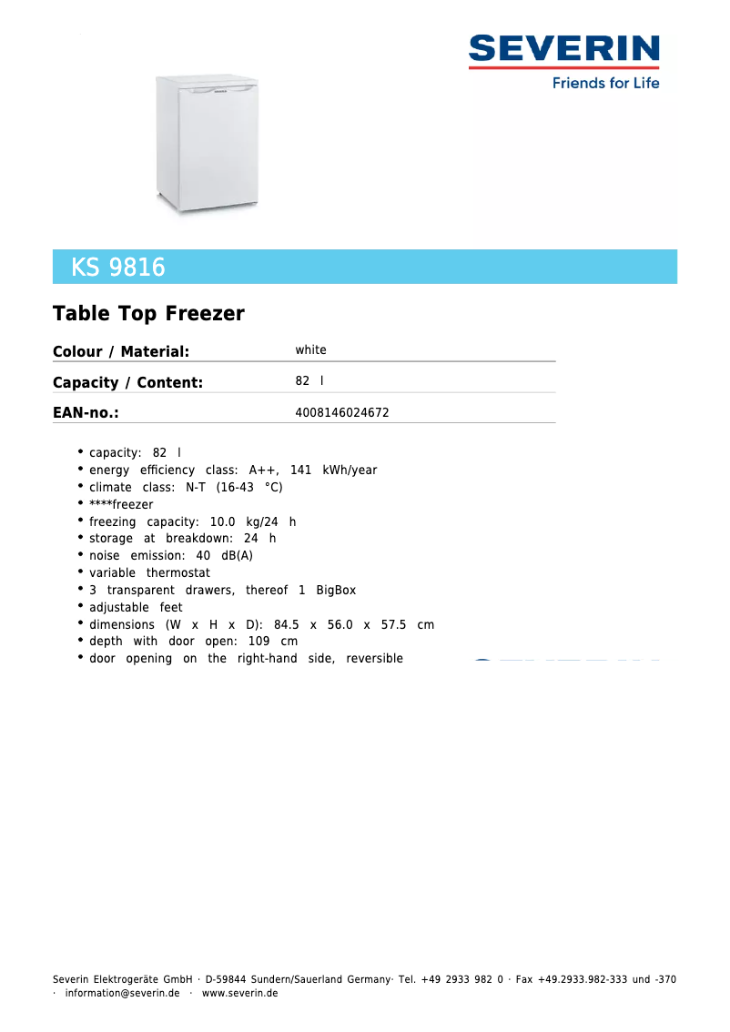 Image de la première page du manuel de l'appareil KS 9816