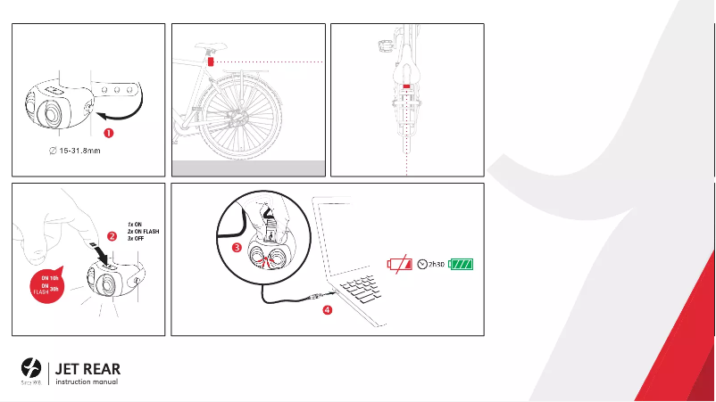 Page 1 de la notice Manuel utilisateur Spanninga Jet Rear