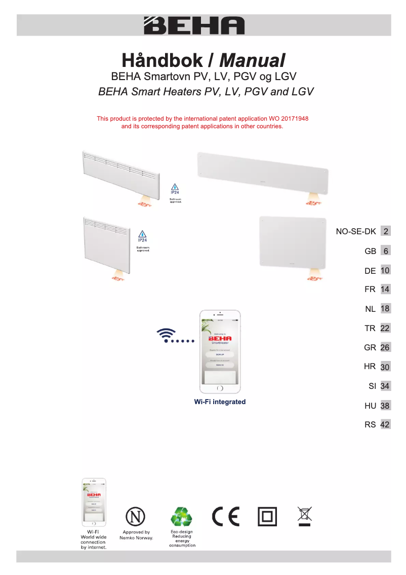 Page n°1 - Manuel utilisateur Beha PV 10 Wifi