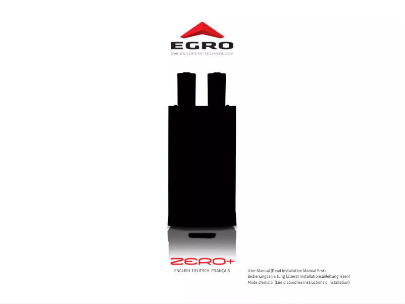 Page 1 de la notice Manuel utilisateur Egro Zero+