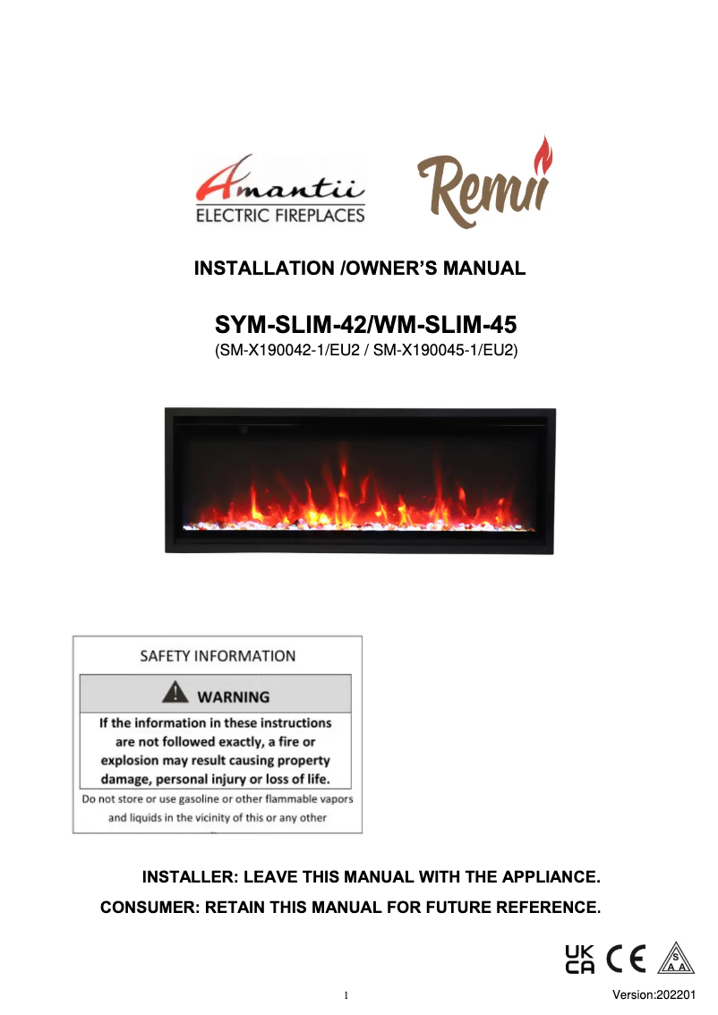 Page n°1 - Manuel utilisateur Remii WM-SLIM-45