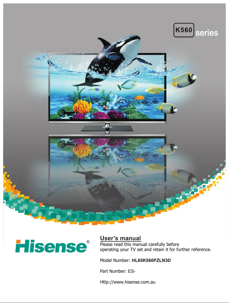 Page n°1 - Manuel utilisateur Hisense HL65K560PZLN3D