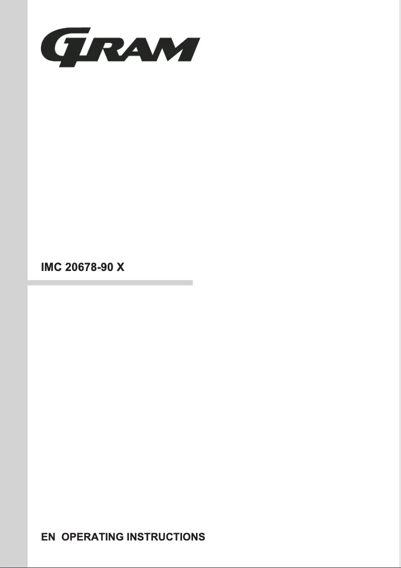 Page 1 de la notice Manuel utilisateur Gram IMC 20678-90 X