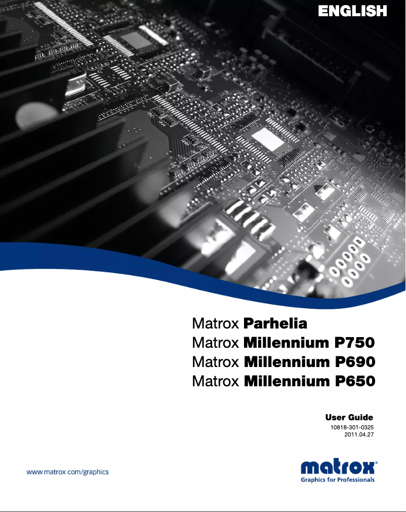 Page 1 de la notice Manuel utilisateur Matrox Milennium P650