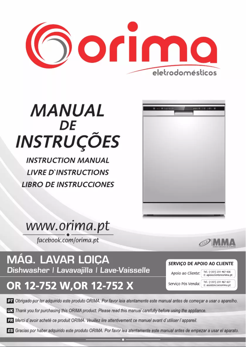 Page n°1 - Manuel utilisateur Orima OR 12-752 W