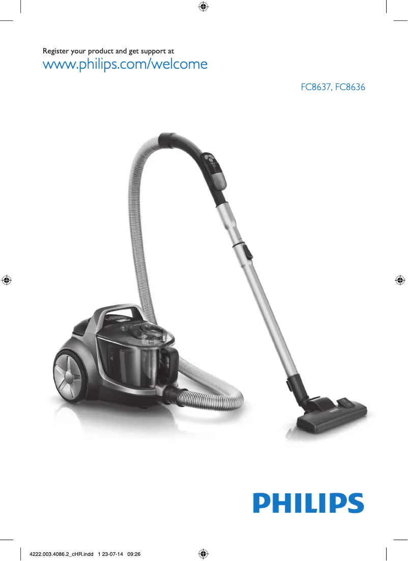 Page 1 de la notice Manuel utilisateur Philips PowerPro Active FC8637