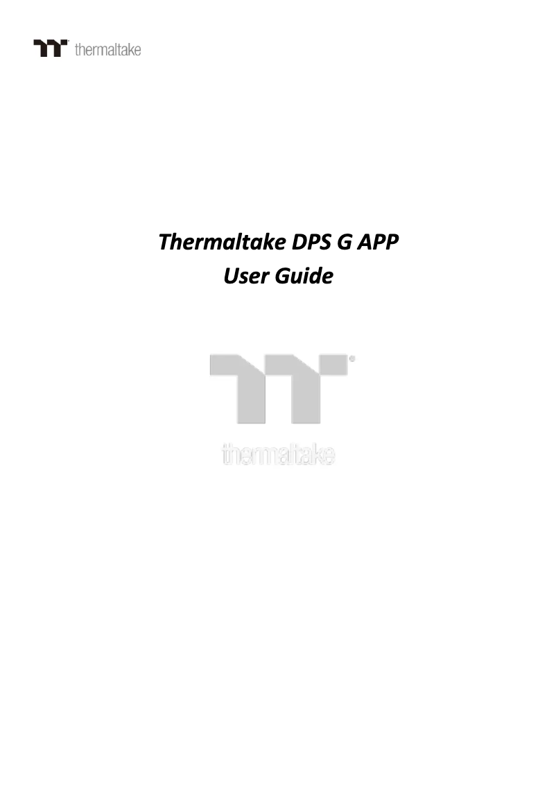 Page 1 de la notice Guide de démarrage rapide Thermaltake Smart DPS G
