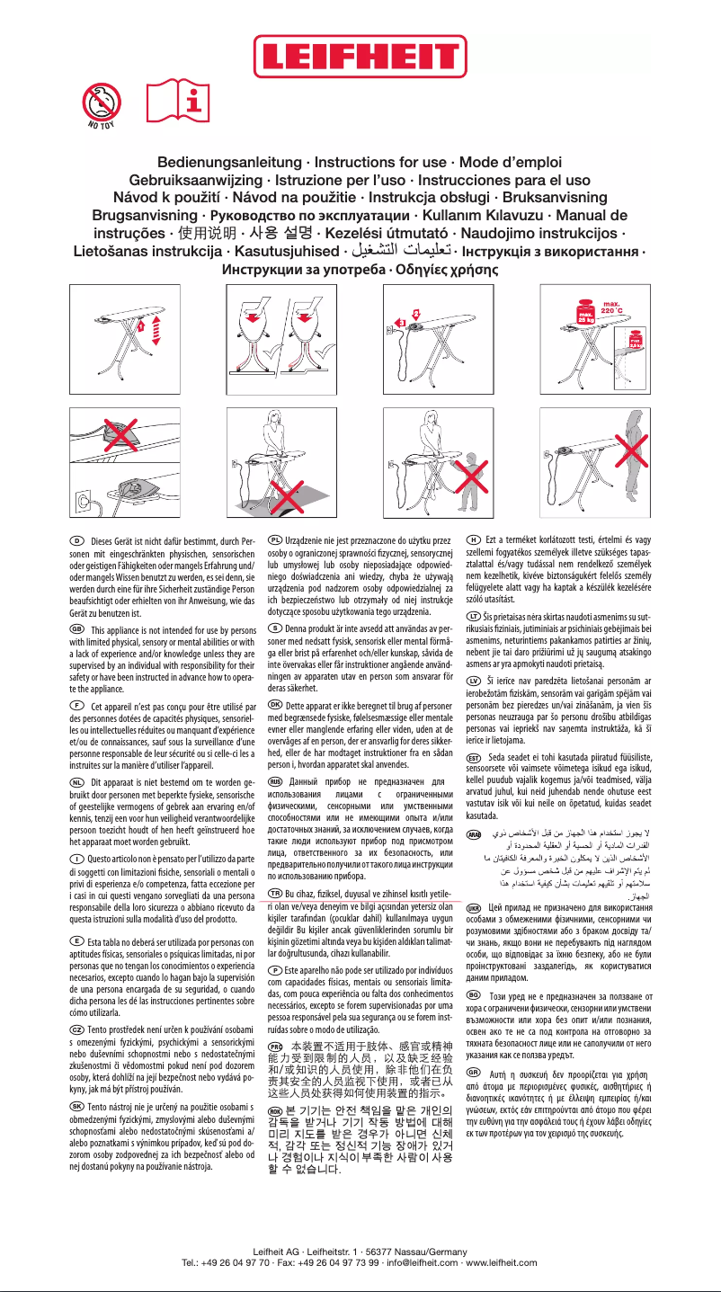 Page n°1 - Manuel utilisateur Leifheit 72610