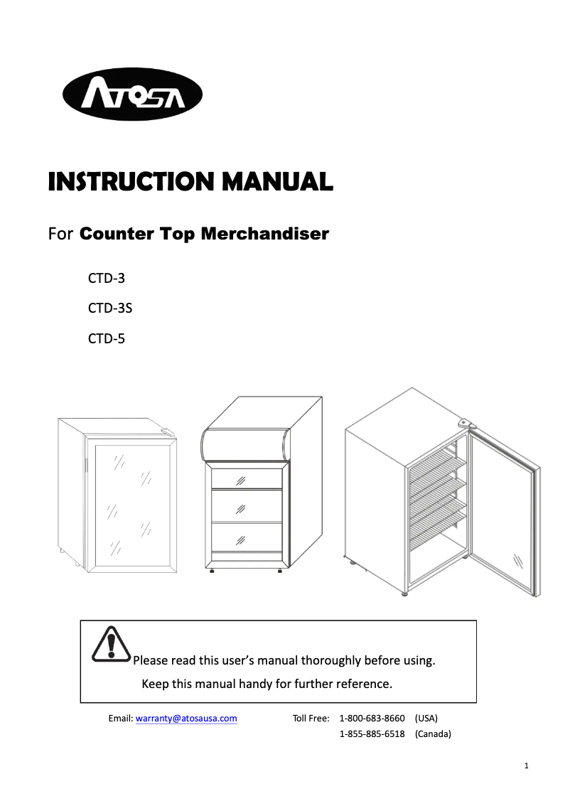 Image de la première page du manuel de l'appareil CTD-3