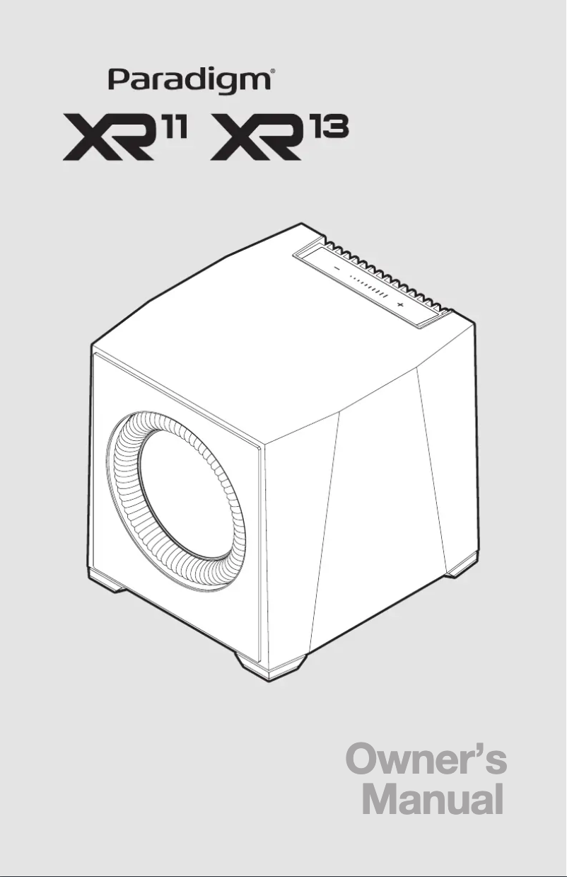 Página 1 del manual Manual de usuario Paradigm XR 13