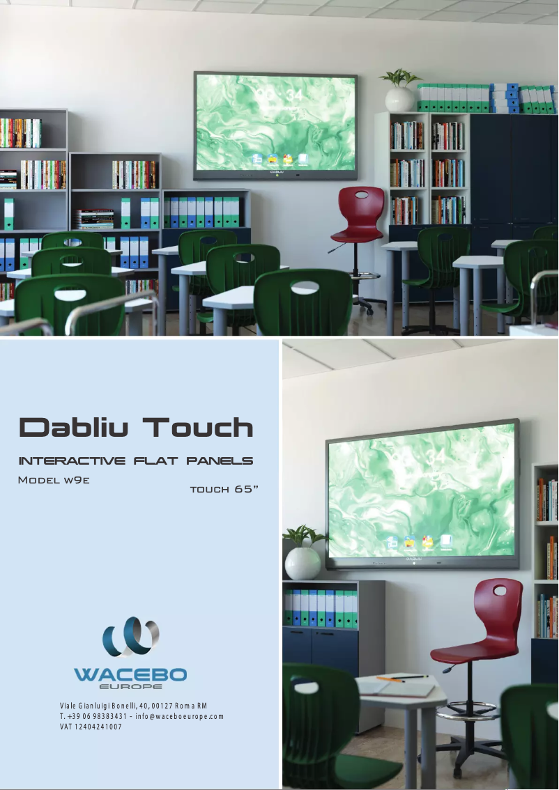 Image de la première page du manuel de l'appareil DBLWE-W9E-65-20T-4K