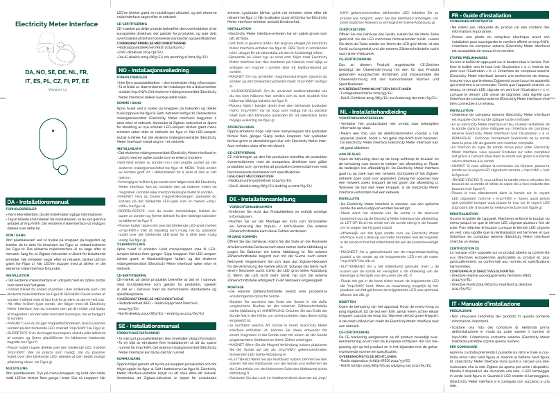 Page n°1 - Manuel utilisateur Frient Electricity Meter Interface