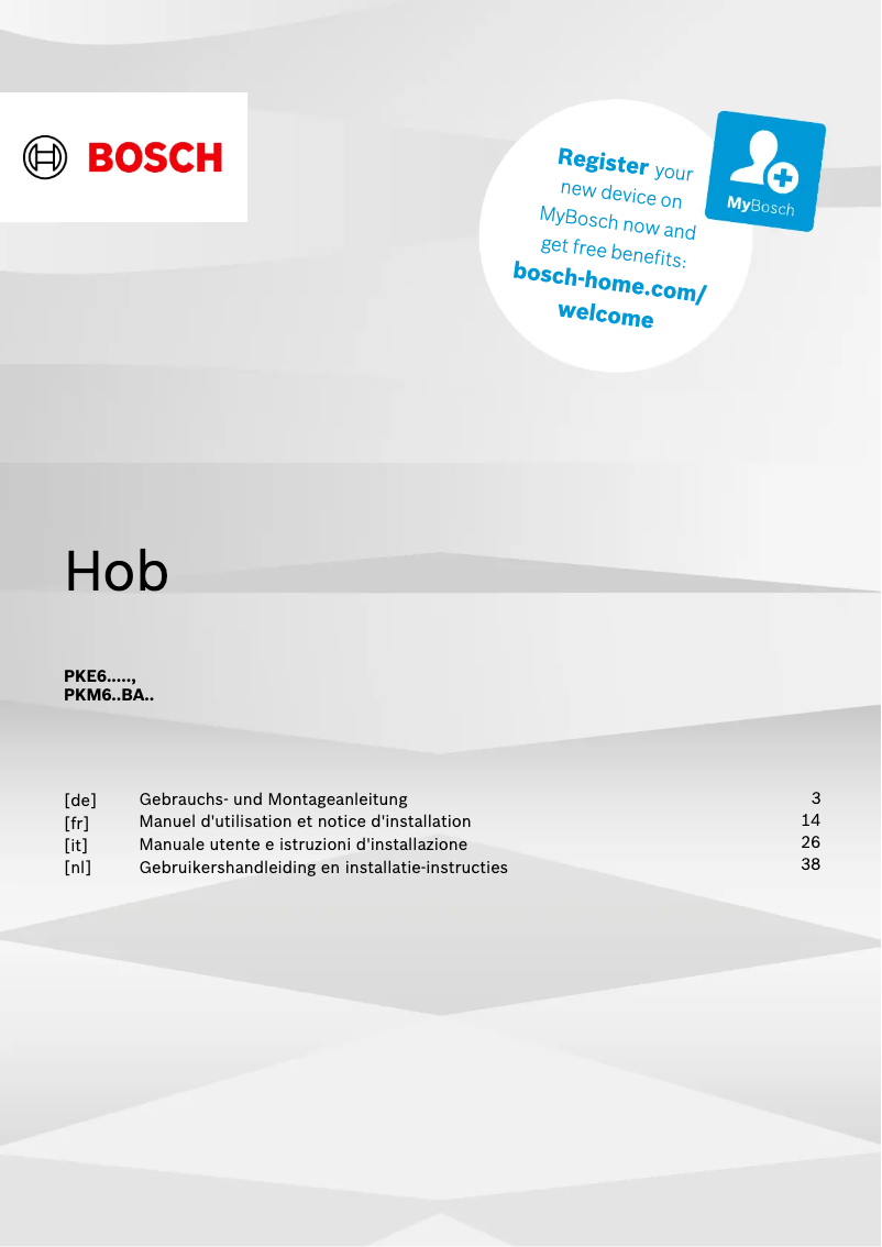 Image de la première page du manuel de l'appareil PKE611BA2E