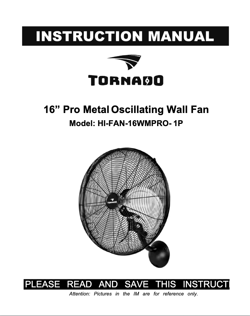 Página 1 del manual Manual de usuario Tornado HI-FAN-16WMPRO-1P