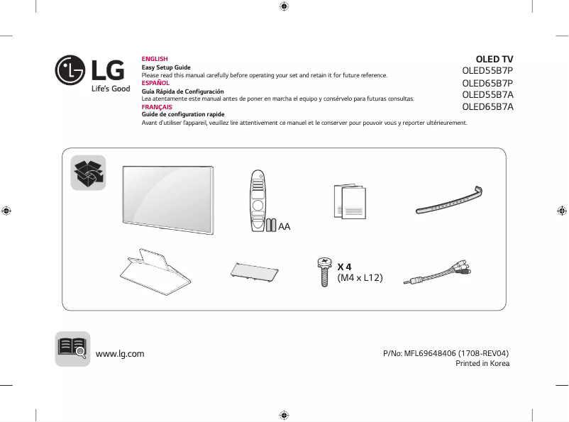 Página 1 del manual Manual de usuario LG OLED55B7A