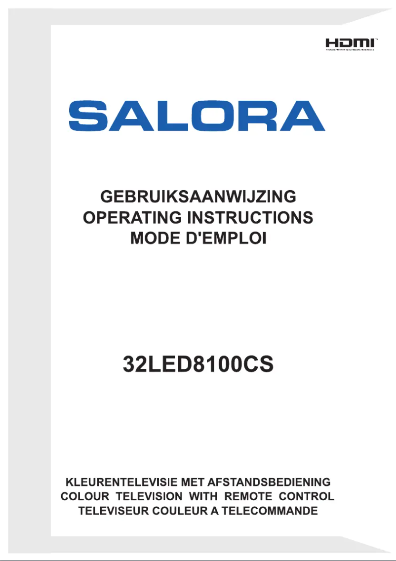 Page 1 de la notice Manuel utilisateur Salora 32LED8100CS