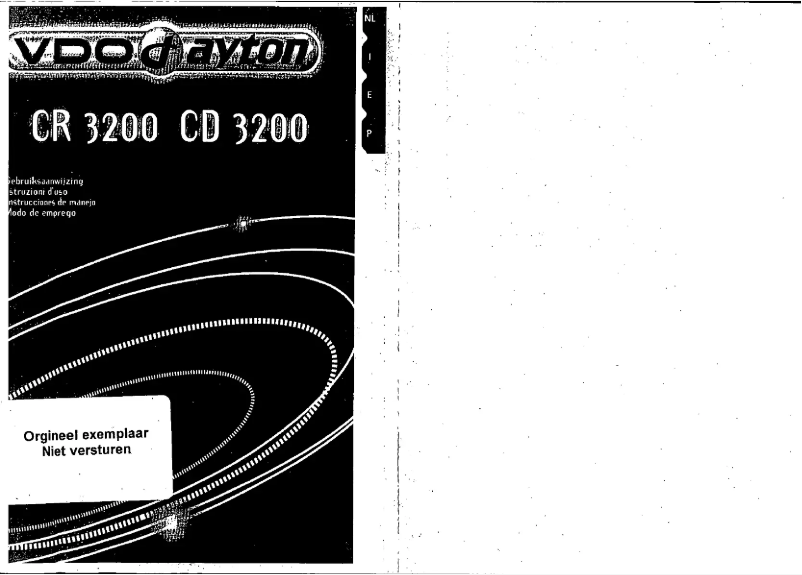 Page n°1 - Manuel utilisateur VDO Dayton CD 3200