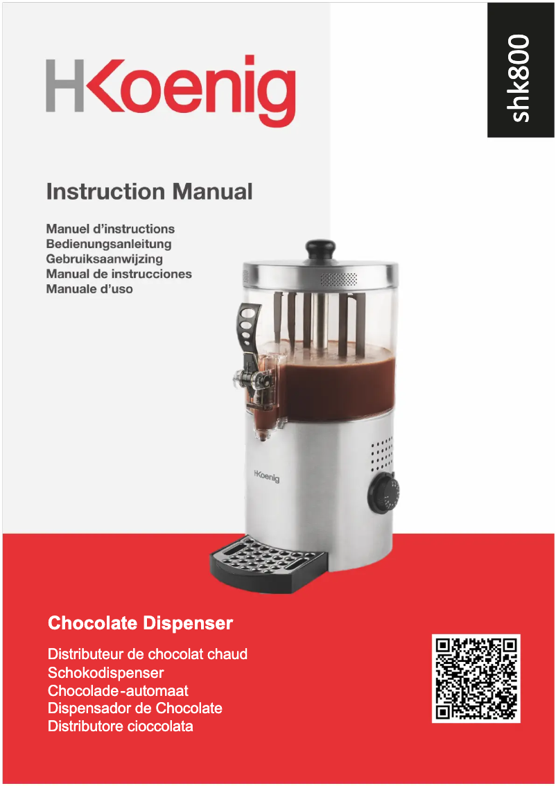 Page 1 de la notice Manuel utilisateur H.Koenig SHK800