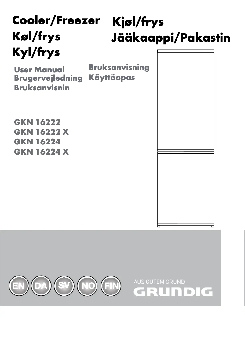Page n°1 - Manuel utilisateur Grundig GKN 16222