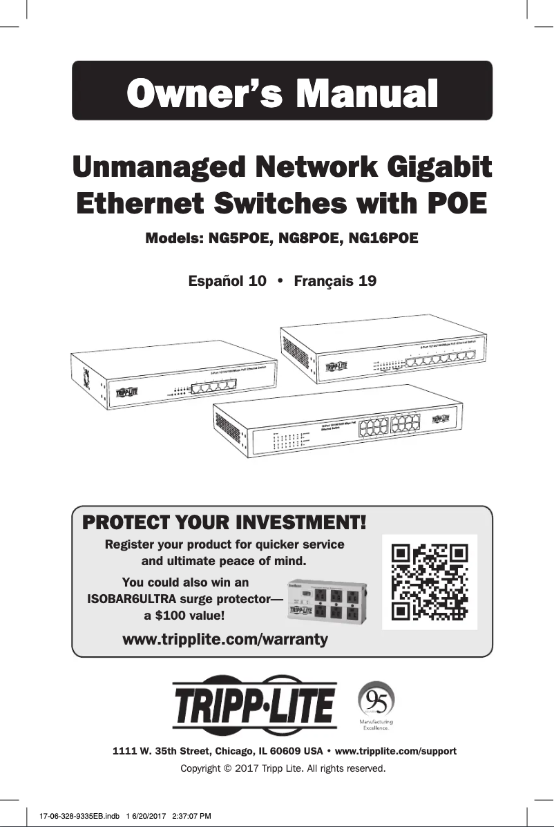 Página 1 del manual Manual de usuario Tripp Lite NG16POE
