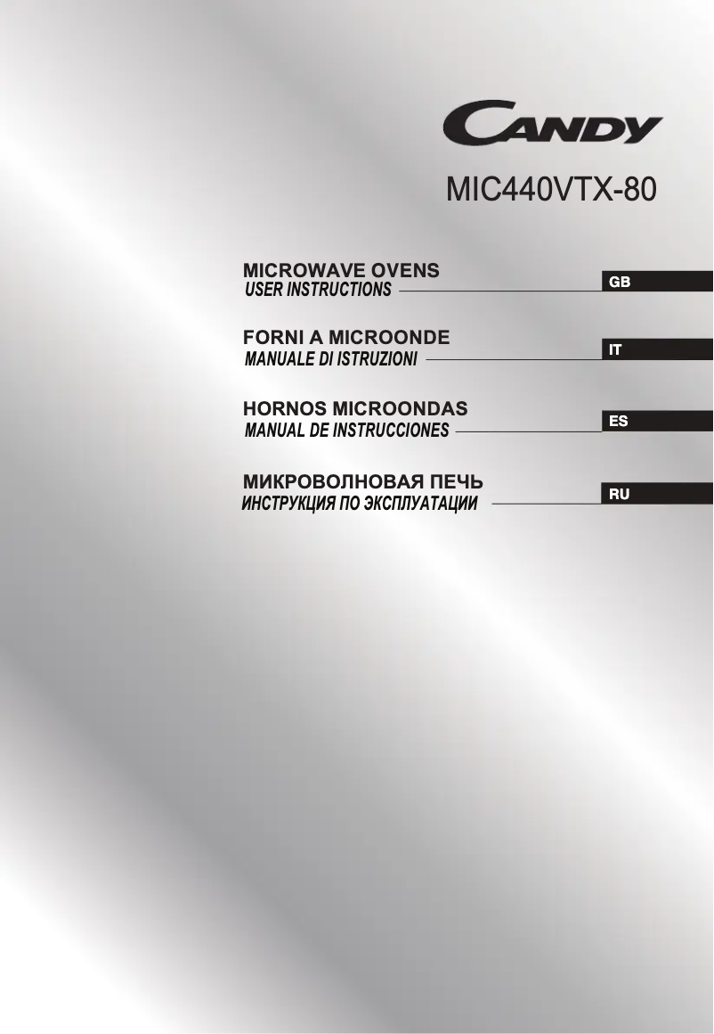 Image de la première page du manuel de l'appareil MIC440VTX-80