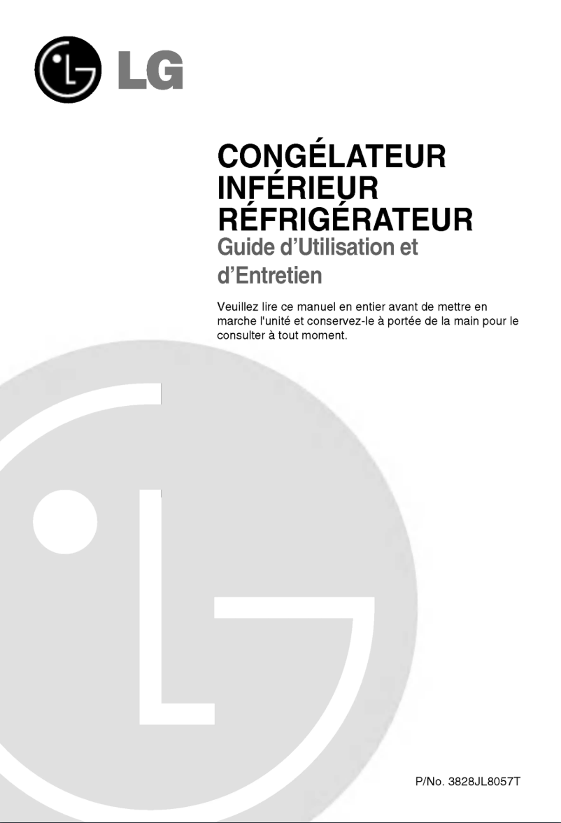 Image de la première page du manuel de l'appareil GR-B258JTA