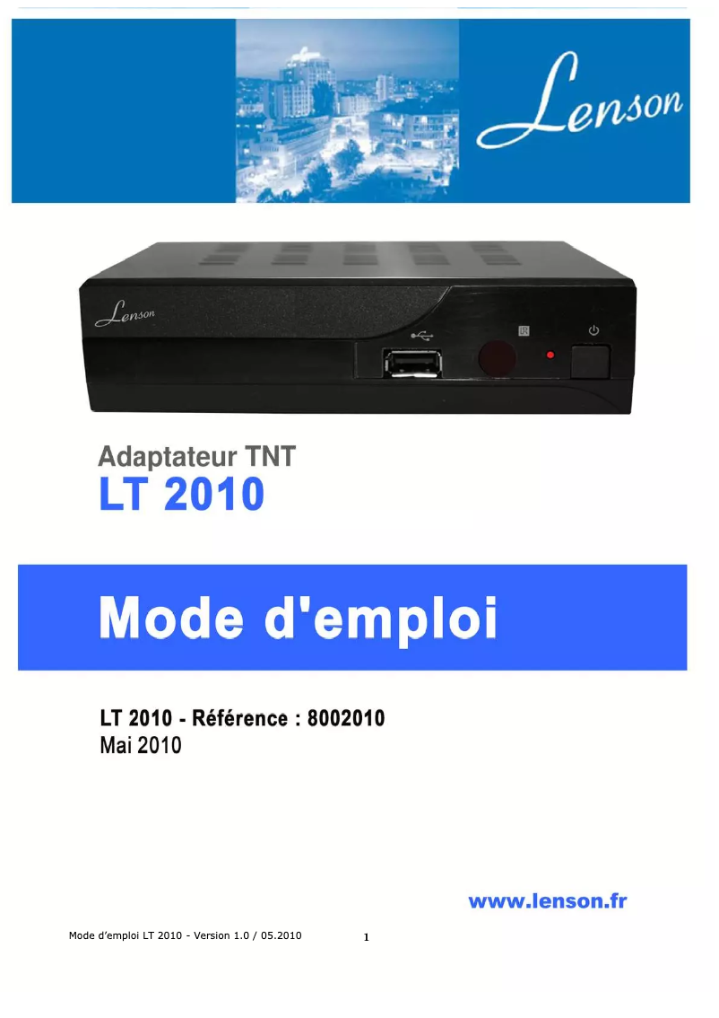 Página 1 del manual Manual de usuario Lenson LT 2010