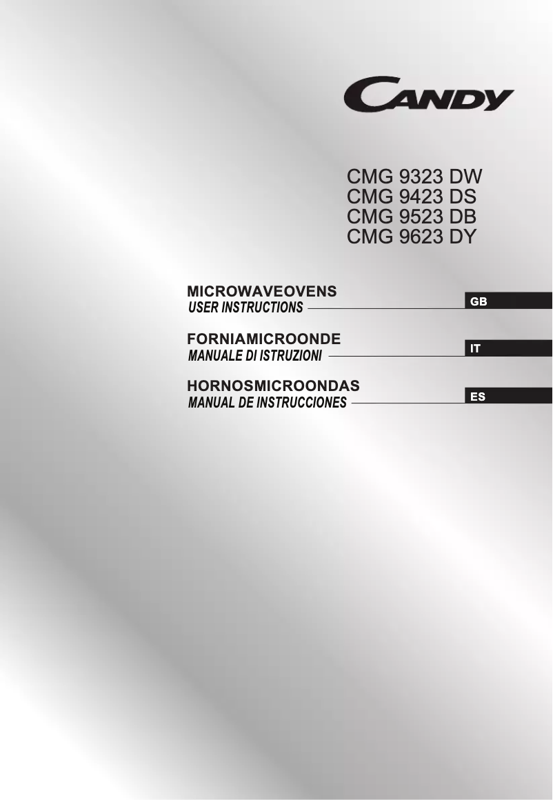 Image de la première page du manuel de l'appareil CMG 9623 DY