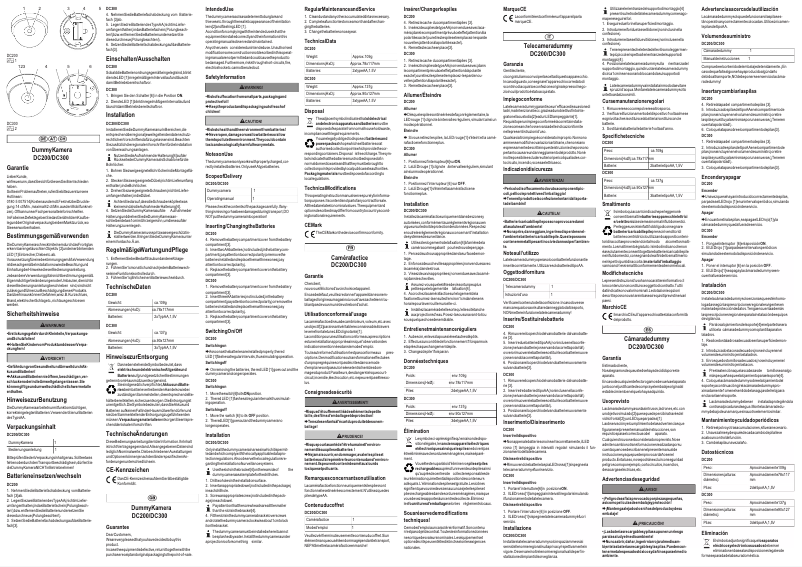 Page n°1 - Manuel utilisateur Olympia DC200