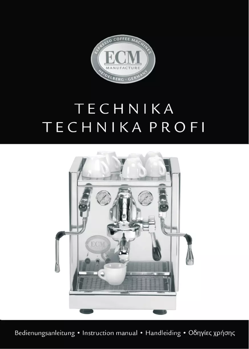 Page 1 de la notice Manuel utilisateur ECM Technika