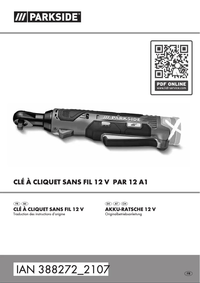 Image de la première page du manuel de l'appareil PAR 12 A1