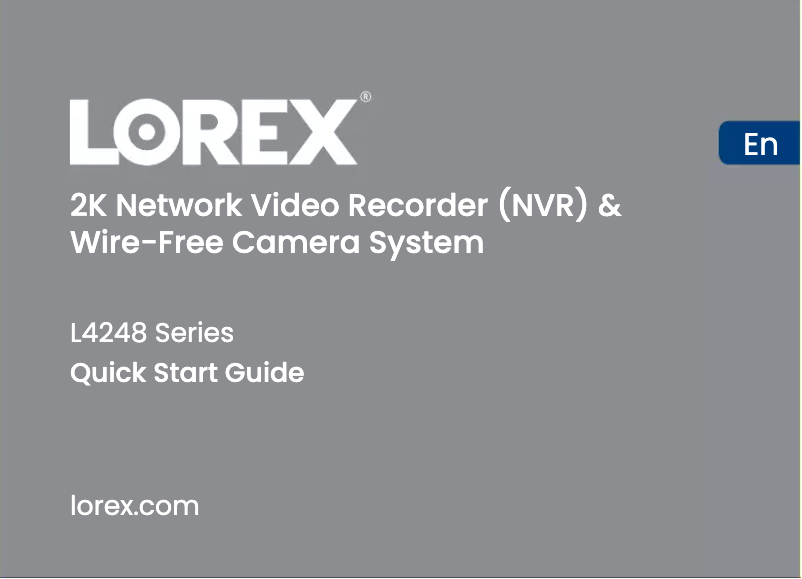 Page n°1 - Guide de démarrage rapide Lorex L42481