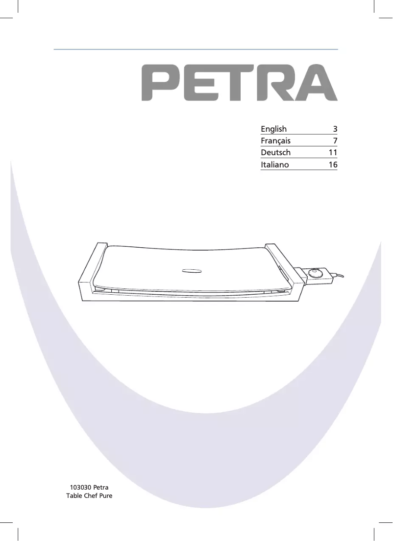 Image de la première page du manuel de l'appareil TG 31.00