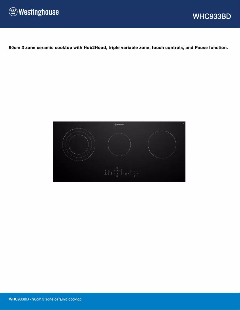 Image de la première page du manuel de l'appareil WHC933BD