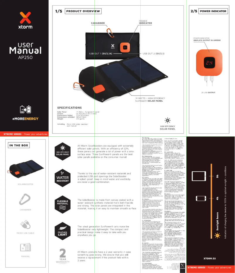 Página 1 del manual Manual de usuario Xtorm SolarBooster AP250