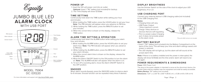 Page n°1 - Manuel utilisateur La Crosse Technology 75904