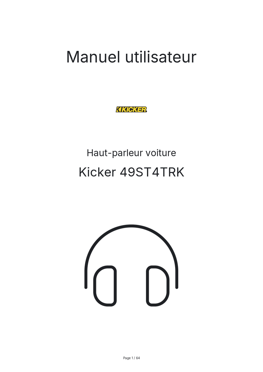 Image de la première page du manuel de l'appareil 49ST4TRK