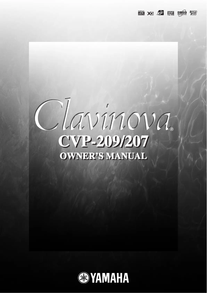 Page n°1 - Manuel utilisateur Yamaha Clavinova CVP-207