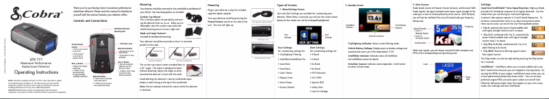 Página 1 del manual Manual de usuario Cobra SPX 777