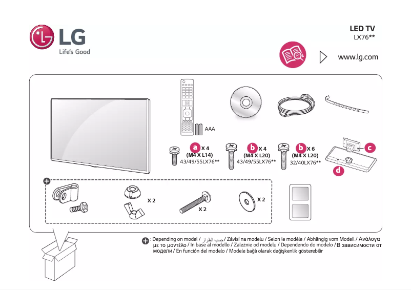 Page n°1 - Manuel utilisateur LG 43LX761H