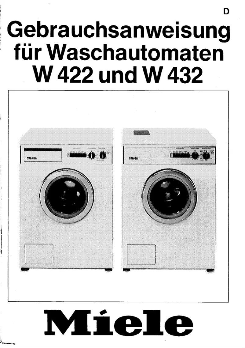 Image de la première page du manuel de l'appareil W 422