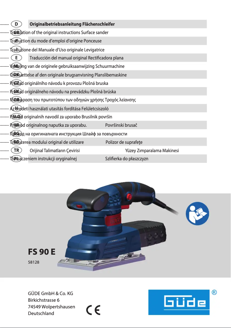 Page n°1 - Manuel utilisateur Güde FS 90 E