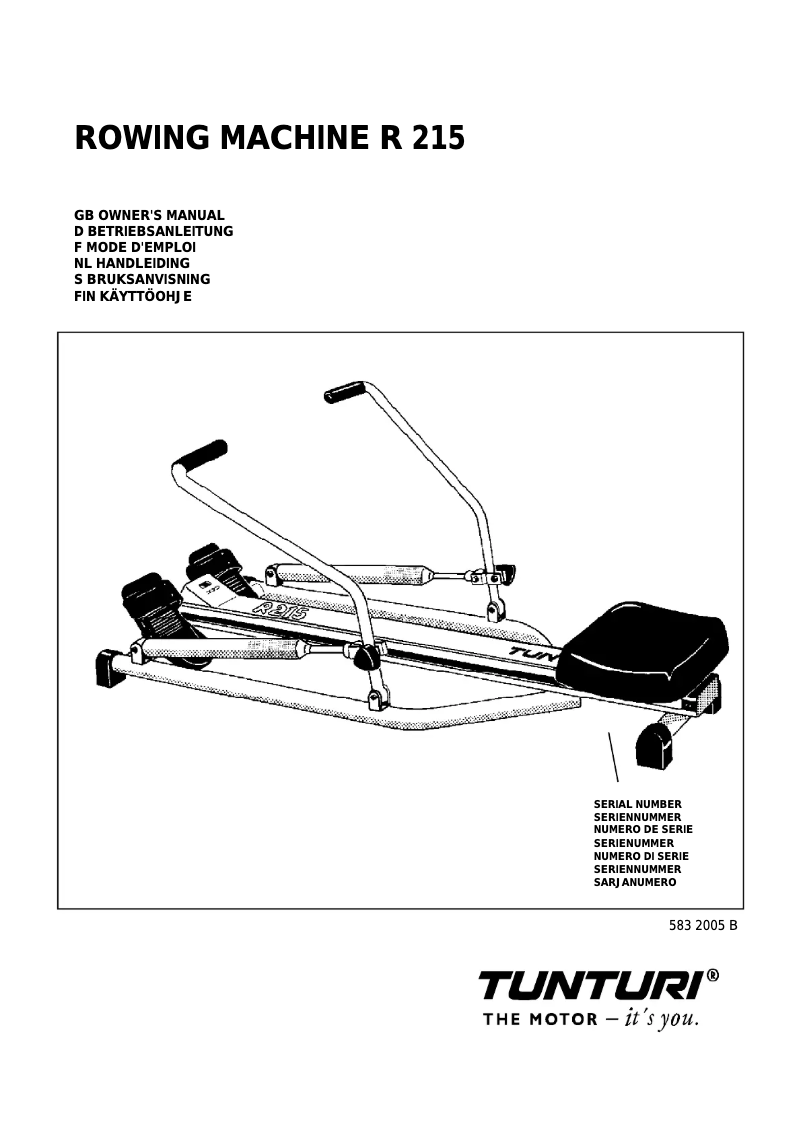 Image de la première page du manuel de l'appareil R215